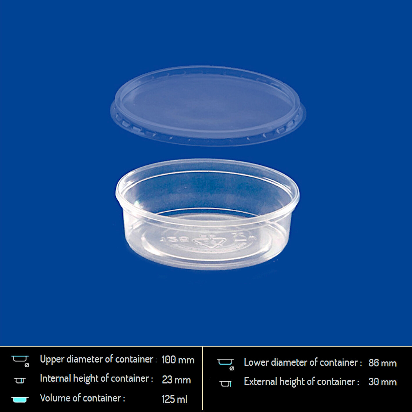 Round Food Plastic Containers + Lids_80500ml_Cylindrical Takeaway Microwave Box eBay