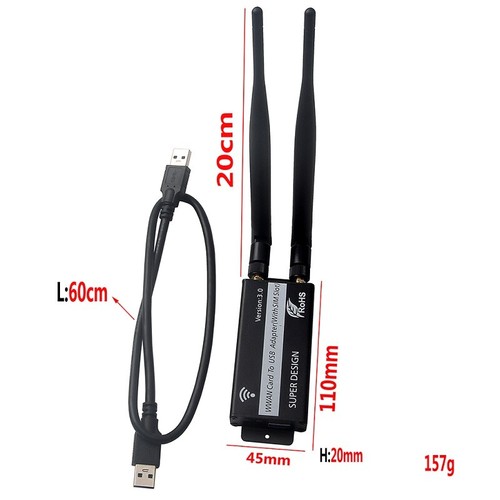 NGFF M.2 to USB2.0 USB3.0 Adapter With SIM card Slot for WWAN/LTE/3G/4G Module - Picture 15 of 39