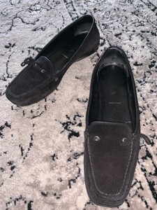 prada suede loafers womens