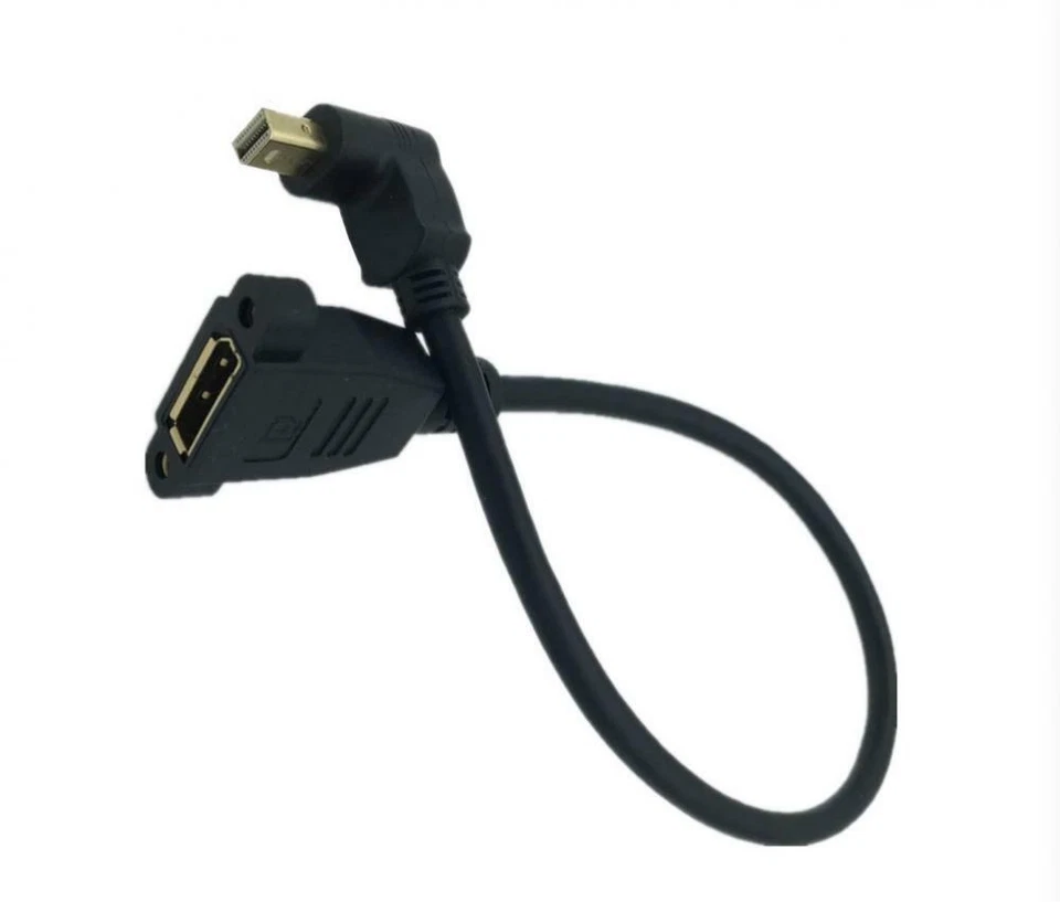 Mini DP (Displayport) Male to DP (Displayport) Female Panel Mount Cable - Down - Image 4 of 4
