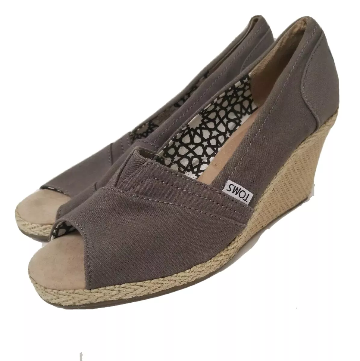 Toms peep toe wedges hotsell