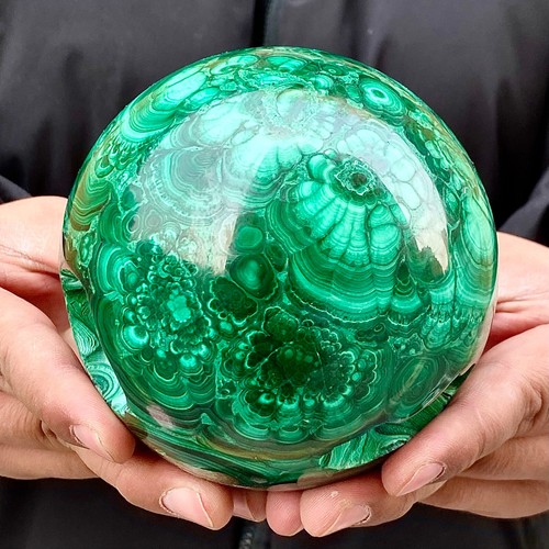 5.24LB Natural Malachite glossy cluster sphere mineral ball sample - 第 5/13 張圖片