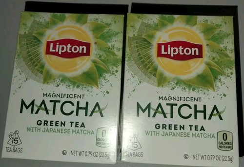 2 X Lipton Magnificent Matcha Green Tea 15 Bags Beverage Best By 03/2025