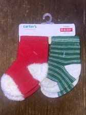 Infant Carters 2 Pack Socks 0-6 Months