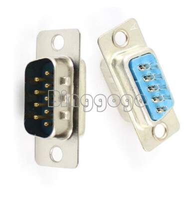 10PCS VGA Male Plug Socket DB9 9-Pin D-SUB 2 Rows Solder Type Connector Adapter