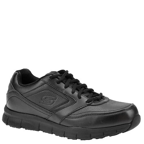 Skechers Leather Black Athletic Shoes for Women