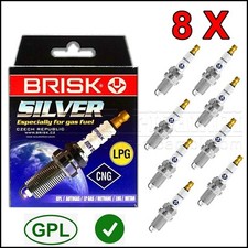 Candela Kit 8 Candele Gpl Metano Brisk Silver DR15YS Bmw X5 II (E70) dal 2007>
