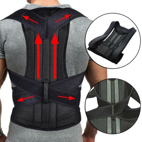 Adjustable Posture Corrector Back Shoulder Support Correct Brace Belt Men Women - Picture 4 of 14
