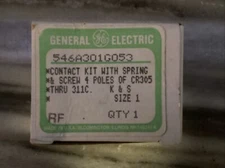 General Electric 546A301G053 Contact Kit with springs & screw 4 Pole Size 1