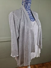 Forever E.M by Michael Silver & Ivory Evening Top  Size L