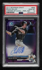 2017 Bowman Draft Chrome Pick Purple Refractor /250 Brian Miller PSA 10 Auto qm6