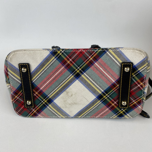 Borsa a tracolla Dooney & Bourke tartan a quadri con cupola zip bianca LEGGI! - Foto 14 di 14