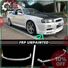 For Nissan Skyline R34 GTR FRP Fit OE Standard Bumper Front Middle Lip BodyKits