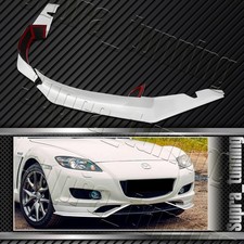 2pcs Front Bumper Spoiler Lip For 2004-2008 Mazda Rx8 Rx-8 Painted White 2pcs Front Bumper Spoiler Lip For 2004-2008 Mazda Rx8 Rx-8 Painted White