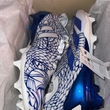 Adidas Adizero Electric II Football Cleats Blue Snakeskin Mens Size 12 IH8569 