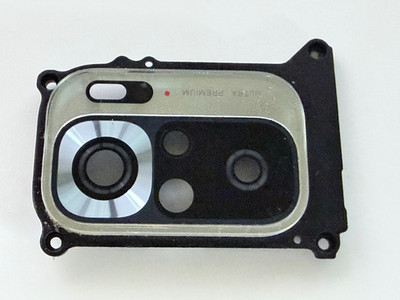 Back Glass Camera Lens With Bracket Bezel For Xiaomi Redmi Note 10S Blue OEM
