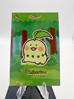 Chikorita #152 - Cracked Ice Holo - Smile Card Database- Pokemon
