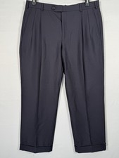 Brooks Brothers 346 Stretch Dress Pants Mens 35x29 Wool Blend Dark Gray Trousers