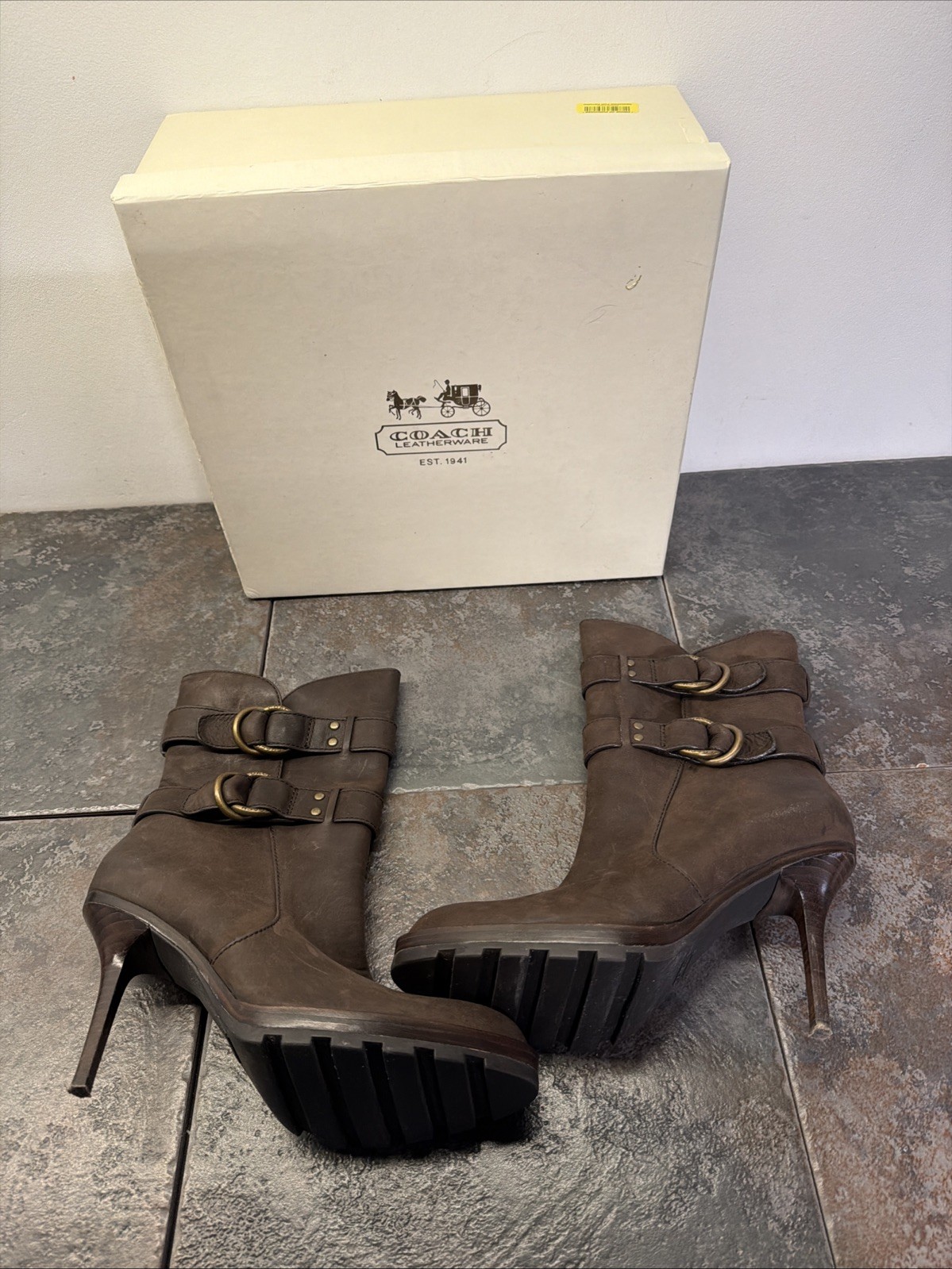 Coach Thelma Vintage Women's Boots Size US 8 M Espresso thumbnail 2