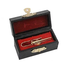 Miniature Musical Instrument Fashion Lapel Pin Mini Musical 2.13" Trombone Pin