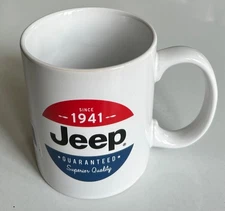 OPEN ROAD Mug JEEP Since 1941 Red White Blue Licensed 16 oz Coffee Cup NEW