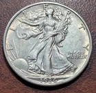 1936-S Walking Liberty Half Dollar Extremely Fine Lustrous EF XF No Issues