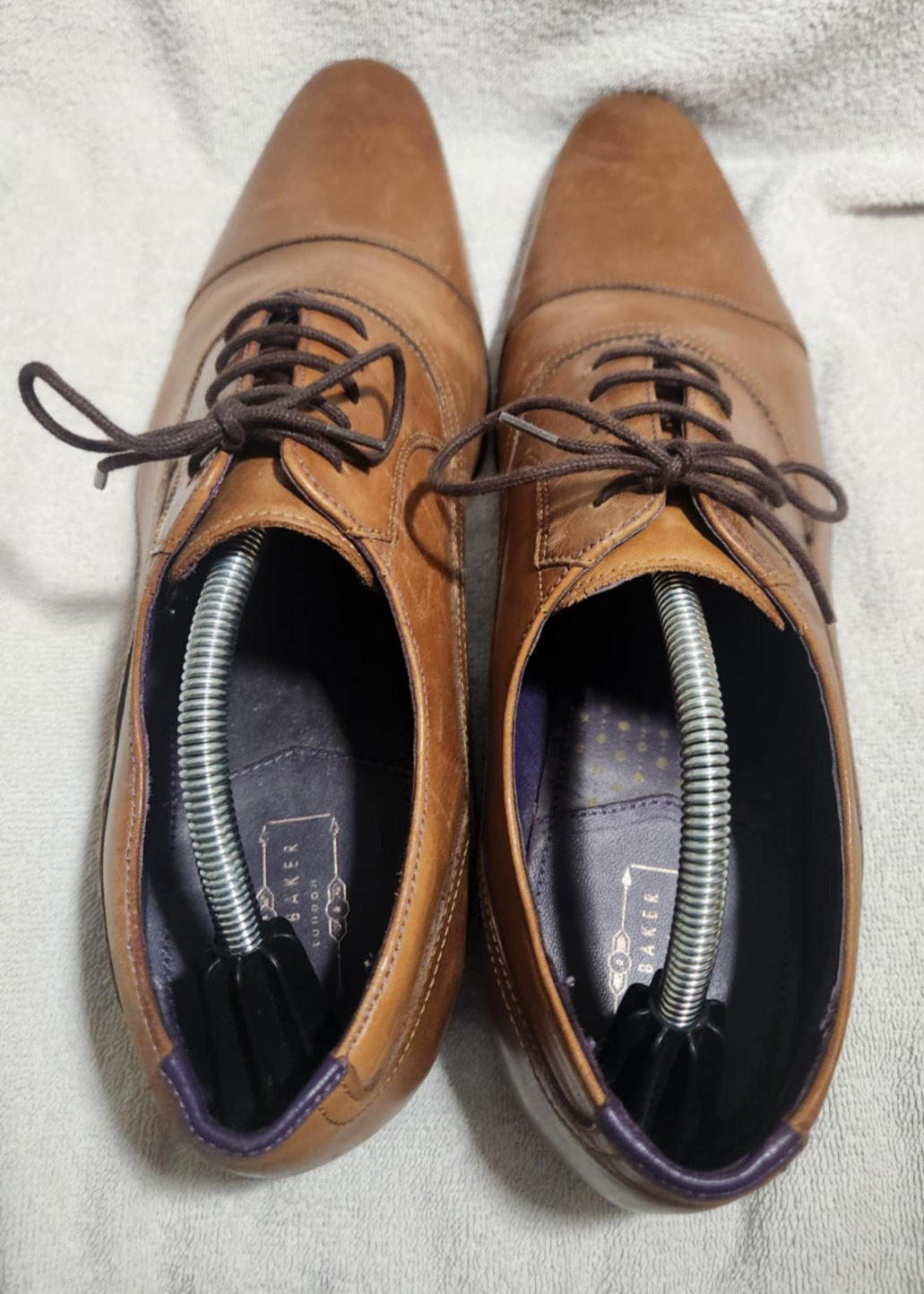 SAOLA Scarpe eleganti Ted Baker London Cap Toe Oxford da uomo taglia 12 in pelle marrone ROGRR 2