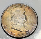 1948-P Franklin Half Dollar CH/Gem Nice Toning Bold Bell Lines End Roll Coin