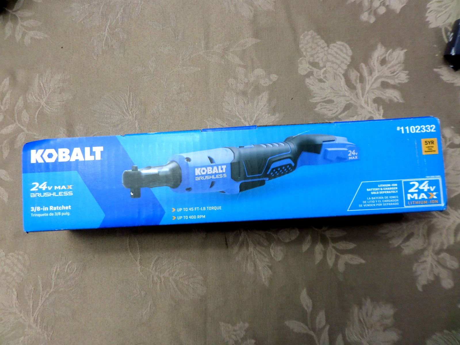 Kobalt 24-volt Variable Speed Brushless 3/8-in Drive Cordless Ratchet Wrench