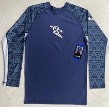 Da Hui Long Sleeve Rash Guard Men s Large Blue Surf Swim New Tag