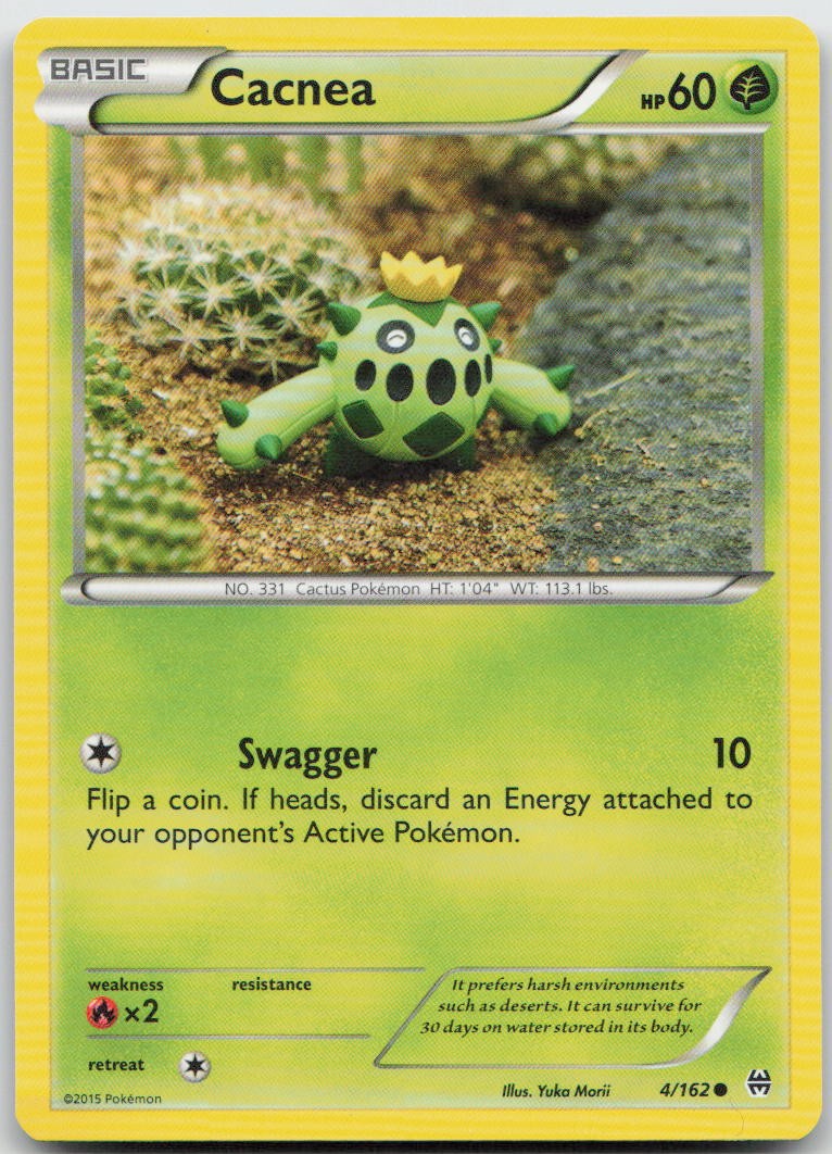 Cacnea 4/162 Yuka Morii Art Common BREAKthrough Pokemon TCG MP