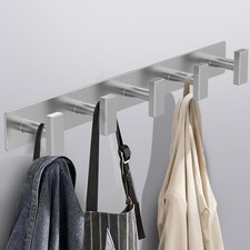 Coat Rack Wall Mount - 5 Hat and Coat Hooks, Heavy Duty Towel Racks for Bathr...