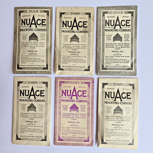 Vintage NuAce Mounting Corners Lot Of 6 / 3 Are Unopened Photo Scrapbooking