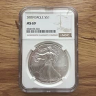 2009 $1 American Silver Eagle NGC MS69 Brown Label
