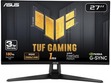 ASUS TUF Gaming 27 inch QHD 2K 1440P 180Hz IPS AMD FreeSync Premium  G-SYNC