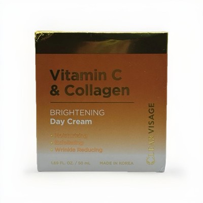 Clear Visage Vitamin C & Collagen Day Cream 1.69 Oz Box Damaged