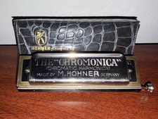 Vintage M Hohner Chromonica 260 C Chromatic Harmonica Germany Case Tested
