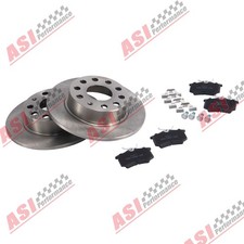 Brake Discs + Brake Pads Rear For Audi A3 Seat Leon Skoda Yeti VW Golf 6 AU