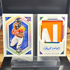 2021 Panini Limited Javonte Williams RPA Rookie Booklet Auto Patch /49 Broncos