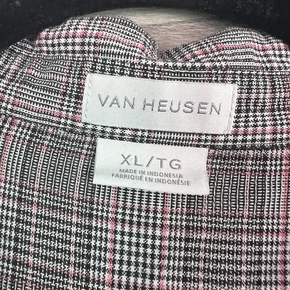 Van Heusen Lote De 2 Blusa Mujer XL Multicolor A Cuadros Manga 3/4 Dividido Cuello en V Foto 4 de 4