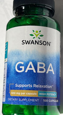 GABA 500 mg Amino Acid 100 Capsules Promoting Calm  Relaxation Restful Sleep