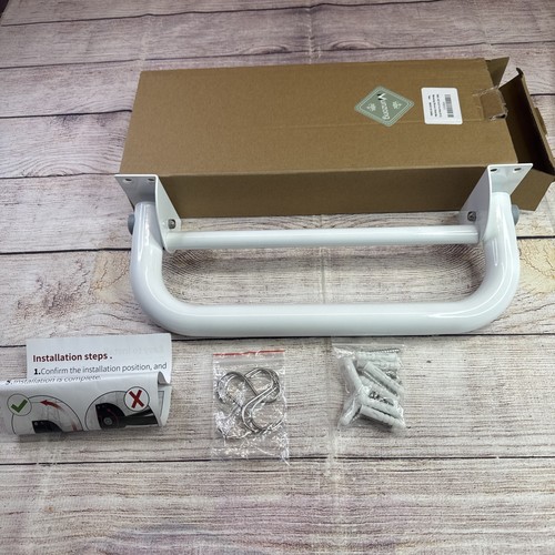 16" Faltbarer Duschhaltegriff Weiß Handicap Sicherheitshalter Handtuchhalter Klappbar - Bild 8 von 9