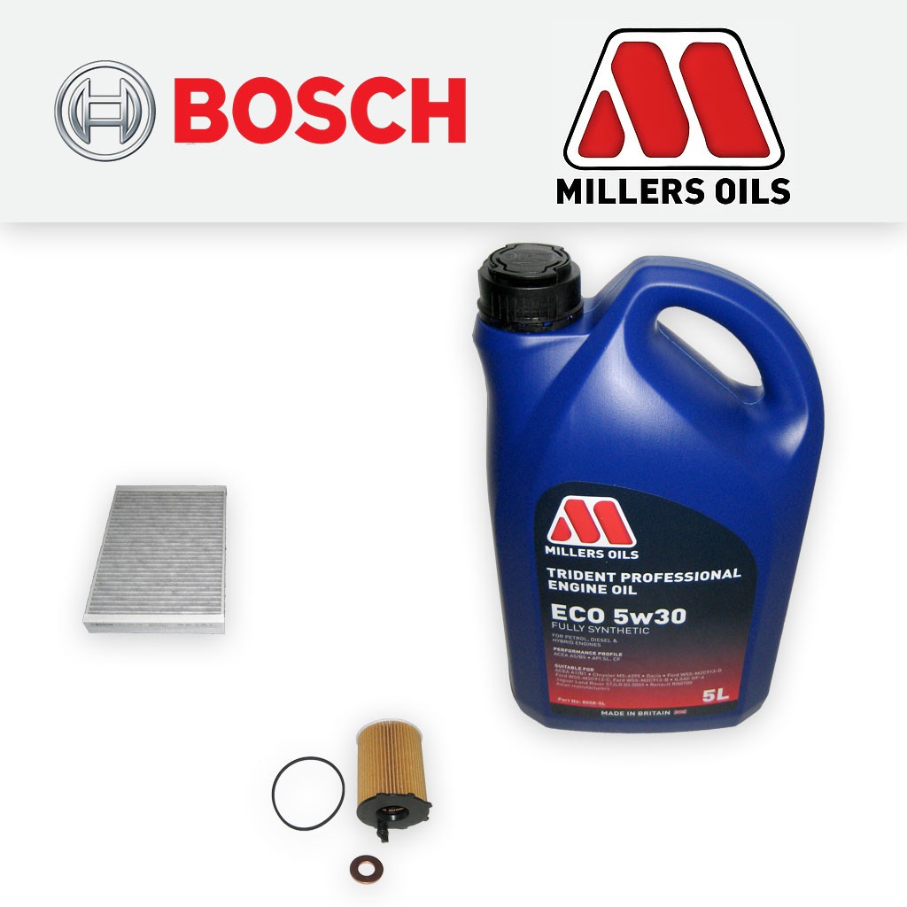 SERVICE KIT for VOLVO S60 1.6 D DIESEL OIL CABIN FILTERS +ECO OIL (2011-2015)