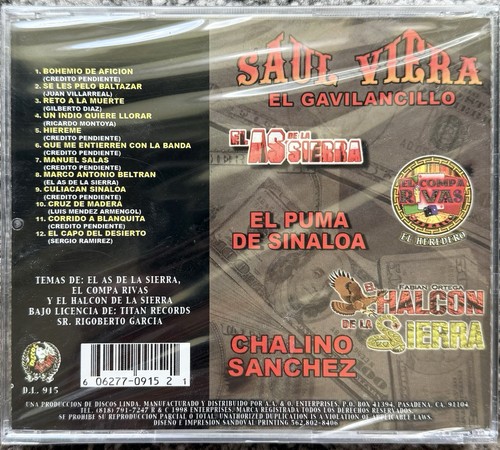 SAUL VIERA / CHALINO SANCHEZ - CON SUS AMIGOS VOL 21 - SEALED 1998 CD - DL915 - Picture 2 of 2