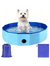 32'' x 8'' Dog Pool, Folding Dog Swimming Pool, Portable Dog Bathtub, Dogs Cats