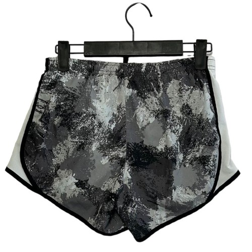 Nike Dri-Fit Camo Running Shorts Youth Sz M Gray Black Lightweight Drawstring - Picture 2 of 8