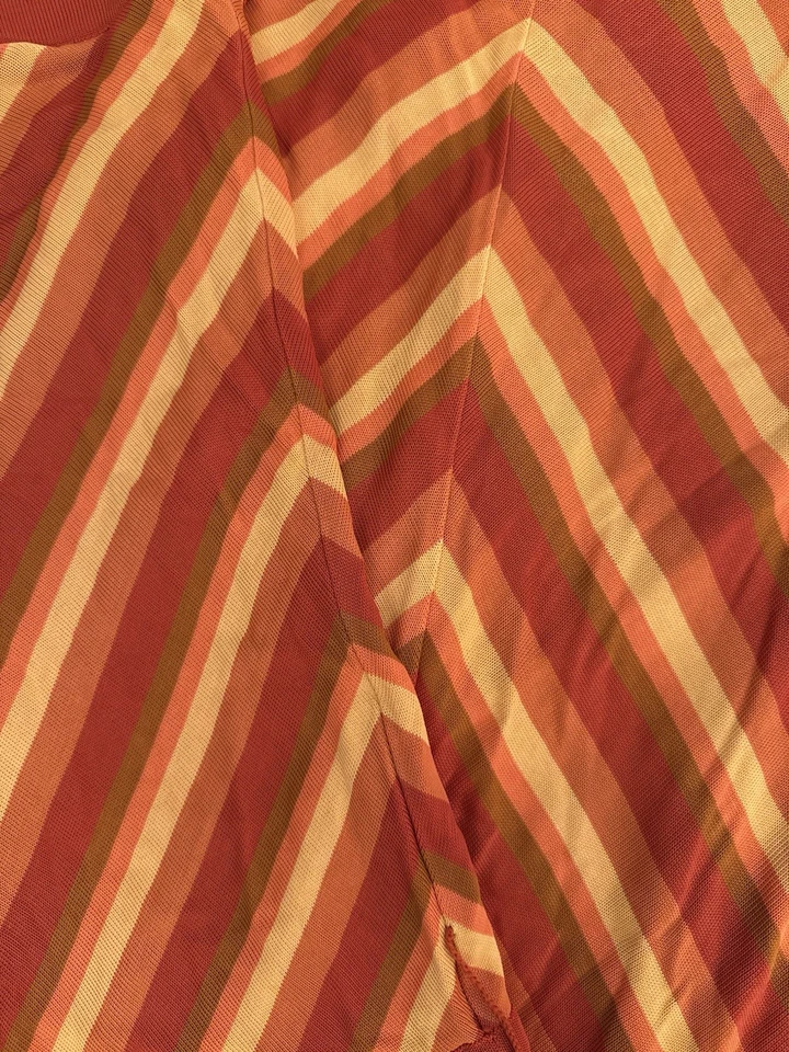 Maxi Vestido Alto Hippie Chevron Rojo Tubo Top Cintura Caída Formal Y2K Años 2000 Foto 2 de 3