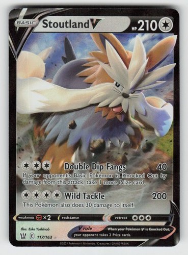 Stoutland V 117/163 V Rare Battle Styles Near Mint