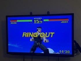Sega Saturn Console Tested Working w/ Controller Cables + Game Virtua Fighter