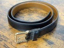 Black Italian Leather Belt Men’s Size 40 Split Cowhide USA Made Dress Belt